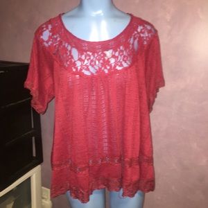 Free people maroon flowy top